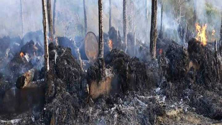 সাজেকে বসতি ঘর আগুনে পুড়ে ছাই