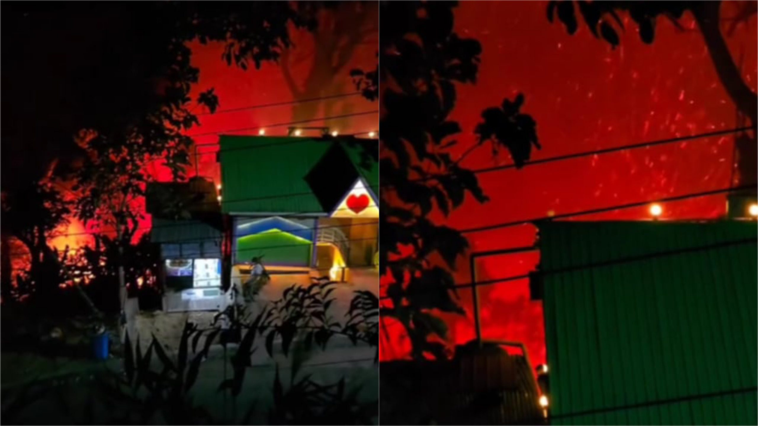 সাজেকে রিসোর্টের পাশে ভয়াবহ আগুন অল্পের জন্য রক্ষা পেলো শতাধিক রিসোর্ট