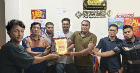 কৃতি শিক্ষার্থীদের সংবর্ধনা দিলো হাজী মুন্সি মিঞা কিশোর সংঘ