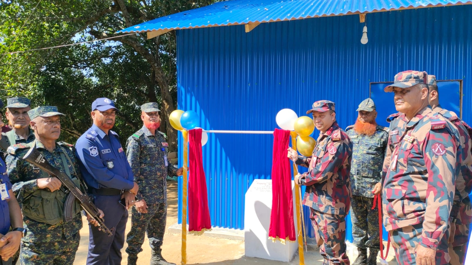 জরাজীর্ণ উলুছড়ি আনসার ক্যাম্প নতুন করে নির্মাণ করেছে মারিশ্যা জোন